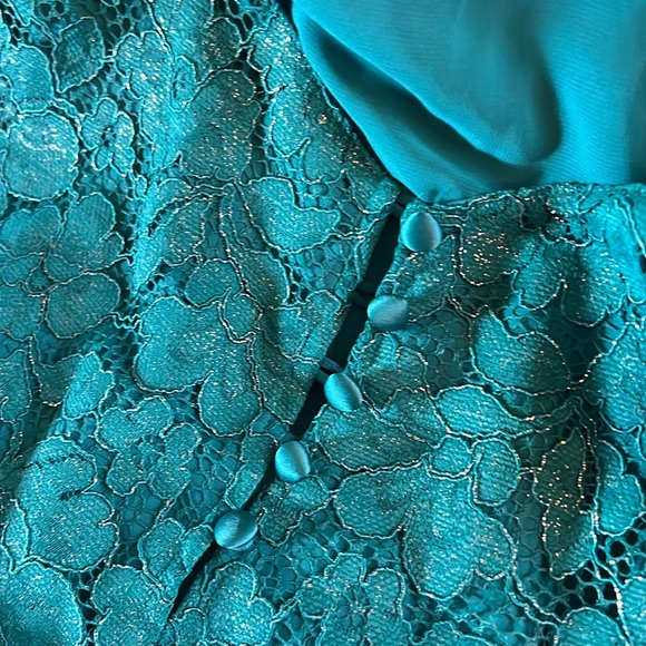 For Love & Lemons Creamsicle Lace Dress Victoria’s Secret Victoria SZ L teal - Picture 12 of 14